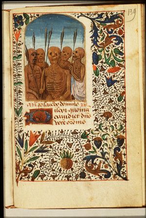 Death and four companions, with arrows