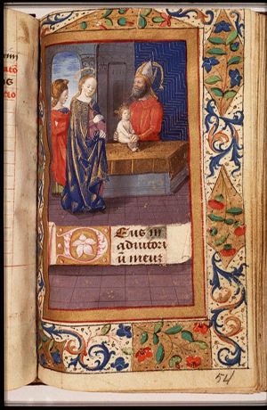 The presentation in the temple: Mary presents the Christ-child to Simeon