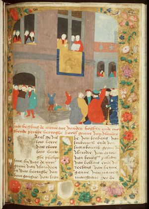 Charles the Bold, Duke of Burgundy, takes the oath at Ghent