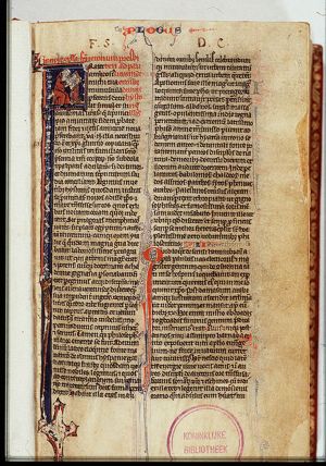 St. Jerome writing his Prologue to the Bible