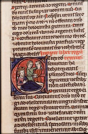 Abishag is brought before David on his sickbed