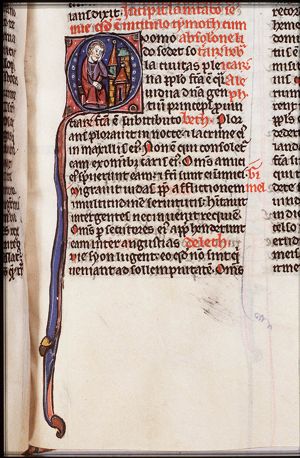 Jeremiah lamenting over the destruction of Jerusalem