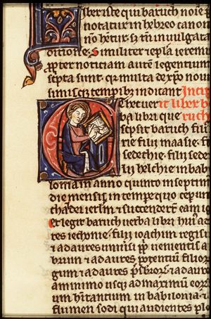 The prophet Baruch writing