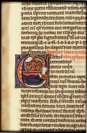 The prophet Ezekiel's vision: the symbols of the four Evangelists (Tetramorph)