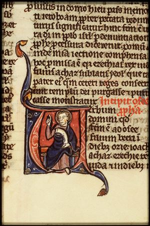 The prophet Hosea holding a scroll