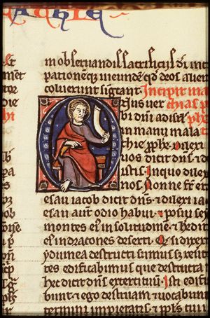 The prophet Malachi holding a scroll