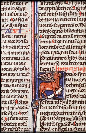 The symbol of the Evangelist St. Luke: the ox