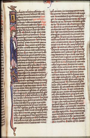 The Evangelist St. John holding a scroll