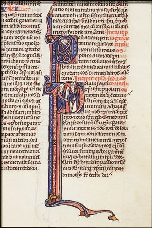St. Paul hands over his epistle to one of the Corinthians