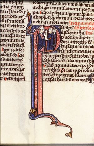St. Paul hands over his epistle to the Colossians