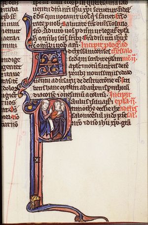 St. Paul hands over his epistle to the Thessalonians