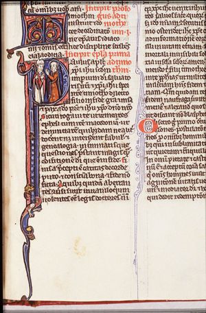 St. Paul speaking to St. Timothy of Ephesus