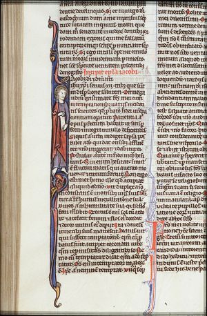 St. James the Less holding a scroll