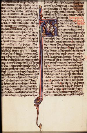 The Evangelist St. John writing on the island of Patmos(?)