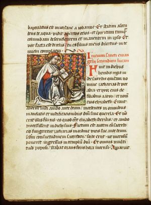 The Evangelist St. Luke with his symbol the ox
