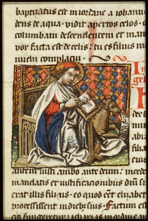 The Evangelist St. Luke with his symbol the ox