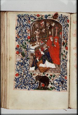 The mass of St. Gregory the Great: Christ appears on the altar