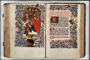 The mass of St. Gregory the Great: Christ appears on the altar