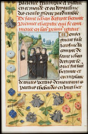 St. John of Egypt and three monks