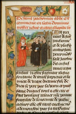 St. Jerome visits St. Pachomius