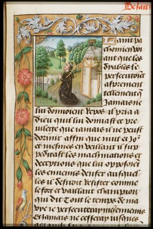 St. Pachomius prays that he will never need sleep again