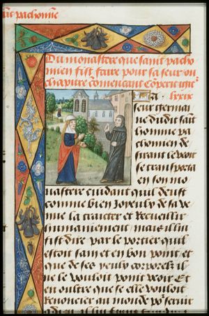St. Pachomius meets his sister Germania