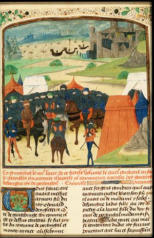 The camp of the English army