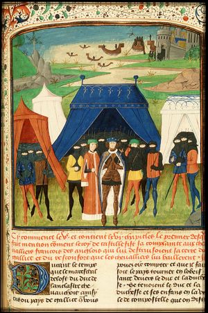 Juan I complains to the French knights about the conduct of the English in Galicia