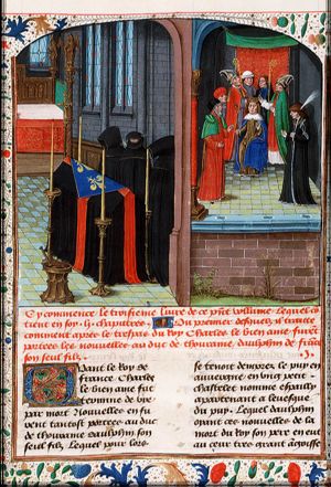 The funeral of Charles VI; Charles VII crowned king of France