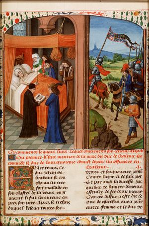 The deathbed of John IV of Brabant; departure of Philip the Good for Brabant