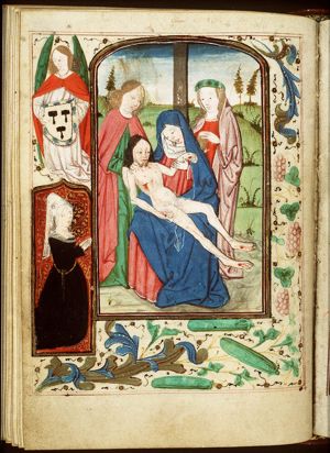 Lamentation: the dead Christ lamented by Mary, St. John and St. Mary Magdalene