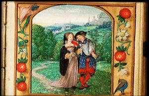 May: a pair of lovers, walking