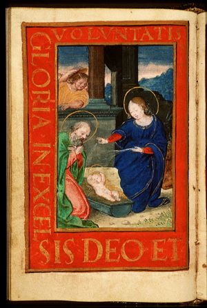 The Nativity: the adoration of the Christ-child by Mary and St. Joseph