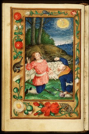 The annunciation of Christ's birth to the shepherds