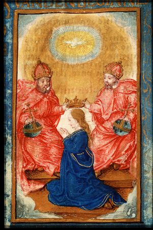 The coronation of Mary by God the Father, Christ and the Holy Spirit