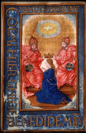 The coronation of Mary by God the Father, Christ and the Holy Spirit