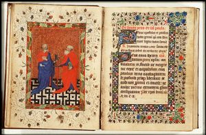 St. Peter with a book and a key and St. Paul with a sword and a book