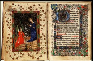 The Annunciation: Gabriel announces Christ's birth to Mary