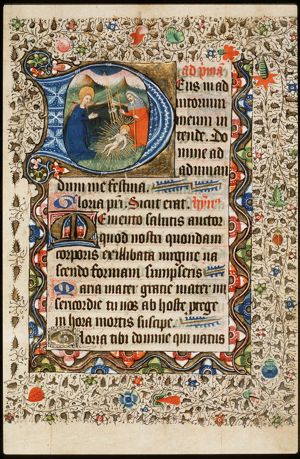 The Nativity: the adoration of the Christ-child by Mary and St. Joseph