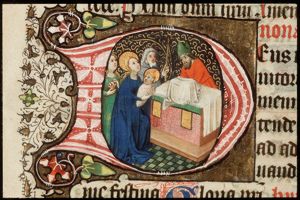 The presentation in the temple: Mary presents the Christ-child to Simeon