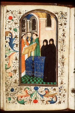 A funeral service in a church