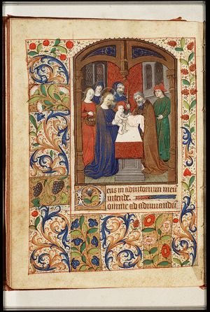 The presentation in the temple: Mary presents the Christ-child to Simeon