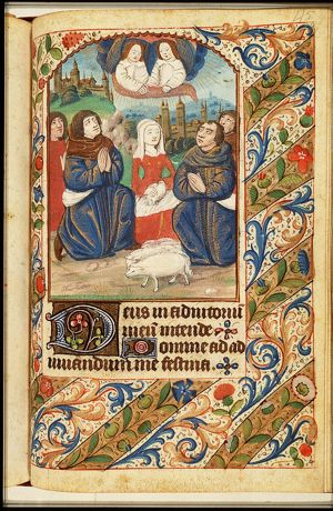 The annunciation of Christ's birth to the shepherds