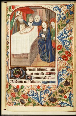 The presentation in the temple: Mary presents the Christ-child to Simeon