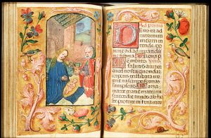 The Nativity: the adoration of the Christ-child by Mary and St. Joseph