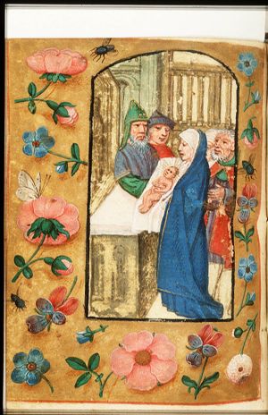 The presentation in the temple: Mary presents the Christ-child to Simeon