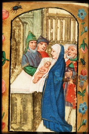 The presentation in the temple: Mary presents the Christ-child to Simeon