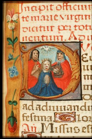Mary with the Trinity: God the Father, Christ and the Holy Spirit as a dove