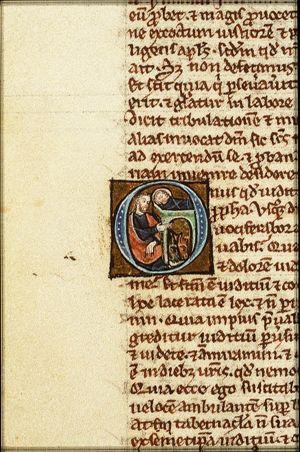 Habakkuk communicating with God(?)