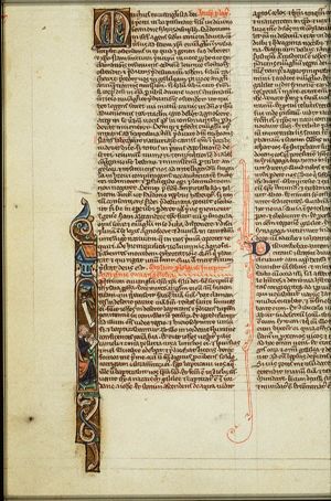 The Evangelist St. Mark writing, with his symbol the lion